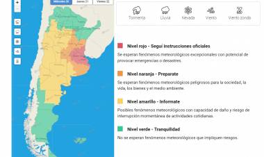 ALETA ROJO POR TORMENTAS EN LA REGION