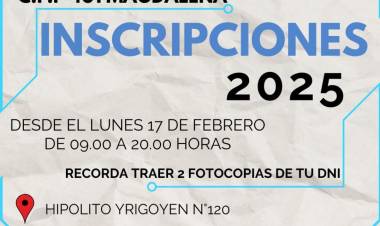 INSCRIPCIONES CURSOS OFICIALES CFP N° 401