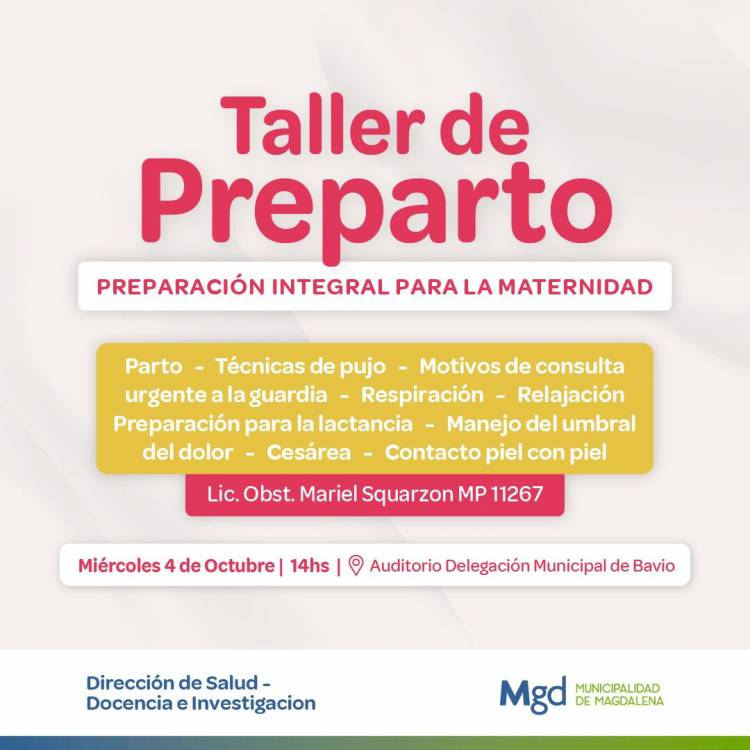 TALLER DE PREPARTO EN BAVIO