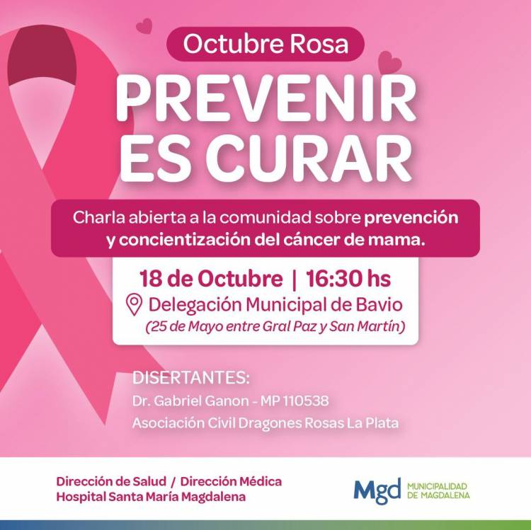 CHARLA SOBRE PREVENCIÓN Y CONCIENTIZACIÓN DEL CÁNCER DE MAMA