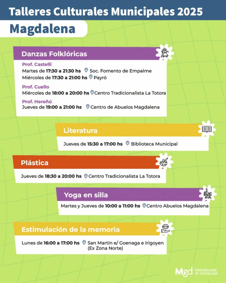  ¡Vuelven los Talleres Culturales Municipales! 