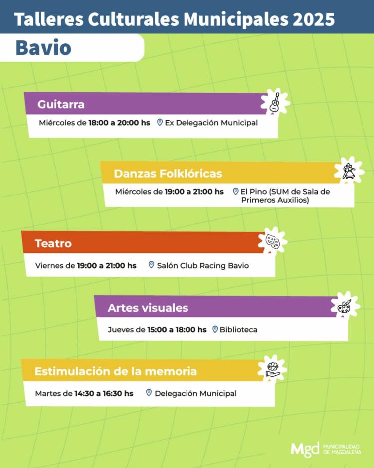  ¡Vuelven los Talleres Culturales Municipales! 