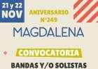 CONVOCAN ARTISTAS LOCALES PARA PARTICIPAR DEL 249° ANIVERSARIO DE MAGDALENA
