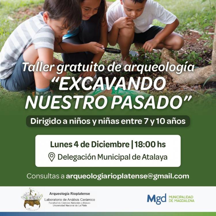 PARTICIPA DEL TALLER DE ARQUEOLOGÍA 